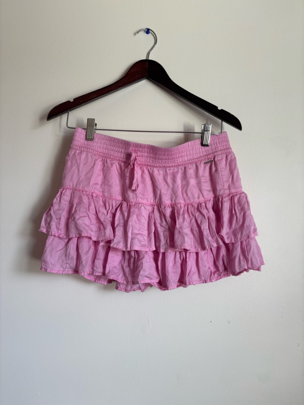 PINK Victoria's Secret Light Pink Tiered Ruffle Mini Skirt